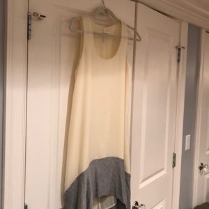 BCBG high low maxi yellow grey LIKE NEW